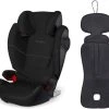 Cybex Solution M-Fix Beltestol Inkl. Ventilerende Pute, Pure Black/Antracit -jollyroom Salg 908719