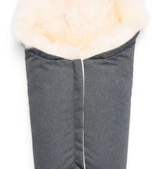 Nordlys Minivognpose Lammeskinn Uklippet, Grey Melange/Natur