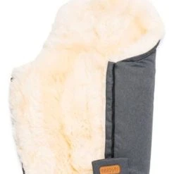 Nordlys Minivognpose Lammeskinn Uklippet, Grey Melange/Natur -jollyroom Salg NL MINI FOOTMUFF LS OK GREY NATUR 2266 4c