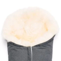 Nordlys Minivognpose Lammeskinn Uklippet, Grey Melange/Natur -jollyroom Salg NL MINI FOOTMUFF LS OK GREY NATUR 2266 4d