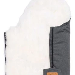 Nordlys Minivognpose Lammeskinn Uklippet, Grey Melange/White -jollyroom Salg NL MINI FOOTMUFF LS OK GREY WHITE 2266 4b