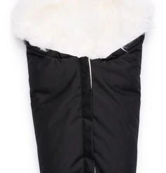 Nordlys Minivognpose Lammeskinn Uklippet, Svart/Hvit