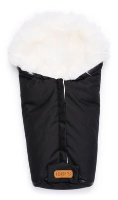 Nordlys Minivognpose Lammeskinn Uklippet, Svart/Hvit 3 Nordlys Minivognpose Lammeskinn Uklippet, Svart/Hvit